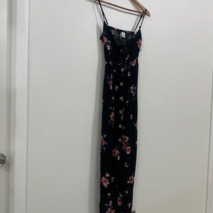 MIMI CHICA strapless Mindi Dress Black Floral dress with straps size XS